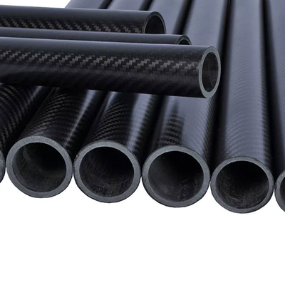 Woven Finish Roll Wrapped Carbon Fibre Tube Good Durability 100% 3K 20mm