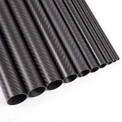 100% Customized Size Carbon Fiber Round Tubes Abrasion Resistant