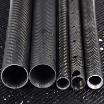 100% Customized Size Carbon Fiber Round Tubes Abrasion Resistant