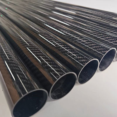 Plain Weave Carbon Fiber Tube 3K Glossy Custom Sizes