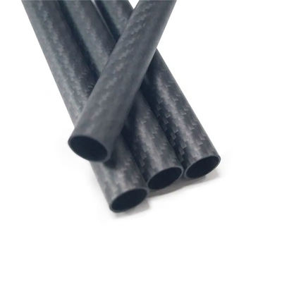 Carbon Fiber Tube 40x37x500mm, 6~50mm Available, 3K roll Wrapped Twill Matte Finish
