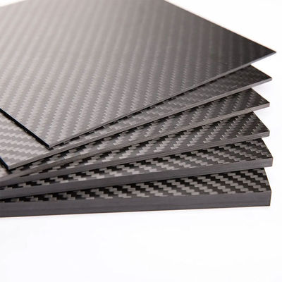 100% 3K Plain Weave Carbon Fiber Sheet Laminate Plate Twill Weave Panel 1.0mm Thickness