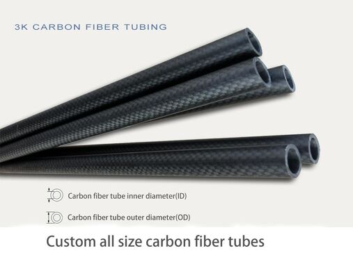 UV Resistant Lightweight 3K Plain Matte Carbon Fiber Tube for High Torque Applications
